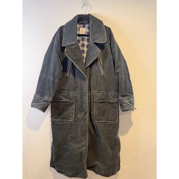 We The Free Free People Fox Corduroy Duster Corduroy Trench Coat XL - Picture 2 of 12